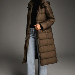 Long Hooded Quilted Lyrella Puffer Jacket