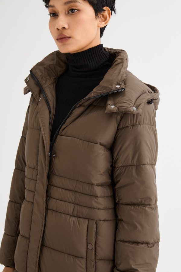 Long Hooded Quilted Lyrella Puffer Jacket - Image 11