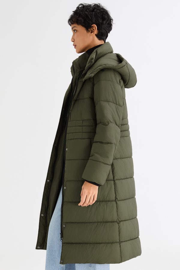 Long Hooded Quilted Lyrella Puffer Jacket - Image 15