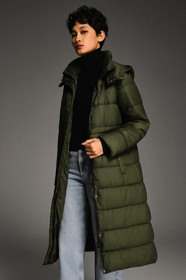 Long Hooded Quilted Lyrella Puffer Jacket - Image 19