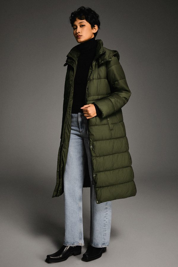 Long Hooded Quilted Lyrella Puffer Jacket - Image 13