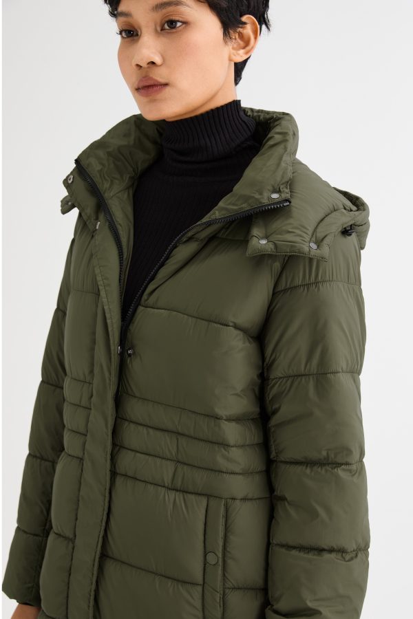 Long Hooded Quilted Lyrella Puffer Jacket - Image 21