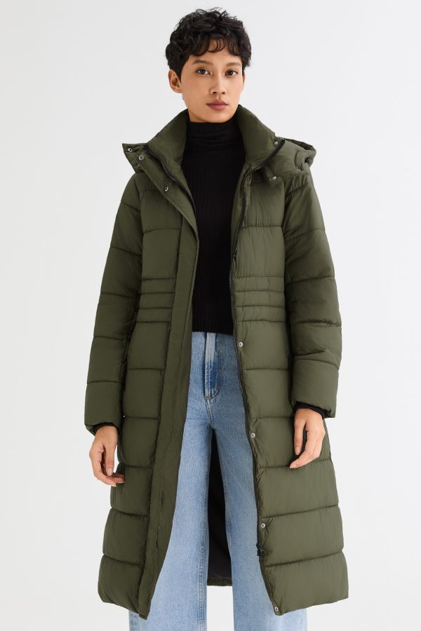 Long Hooded Quilted Lyrella Puffer Jacket - Image 18