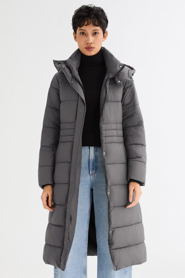 Long Hooded Quilted Lyrella Puffer Jacket - Image 34