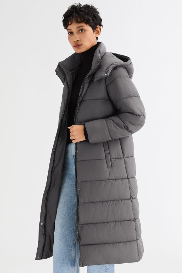 Long Hooded Quilted Lyrella Puffer Jacket - Image 35