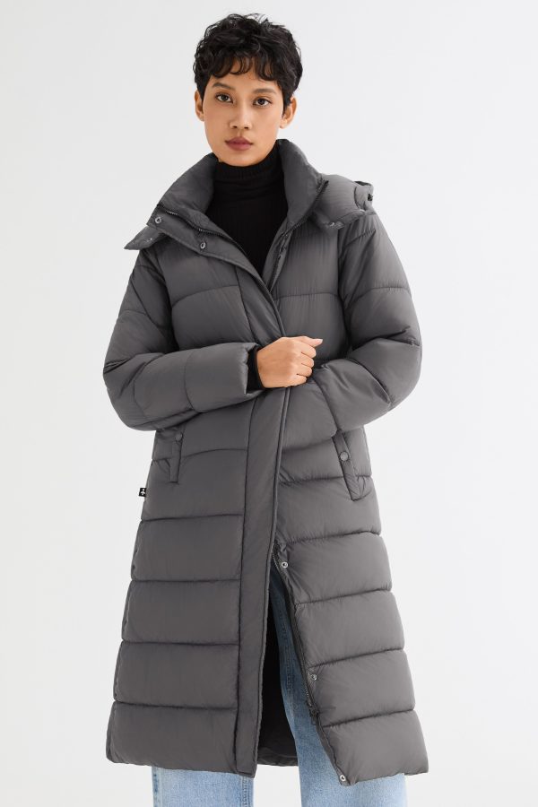 Long Hooded Quilted Lyrella Puffer Jacket - Image 36