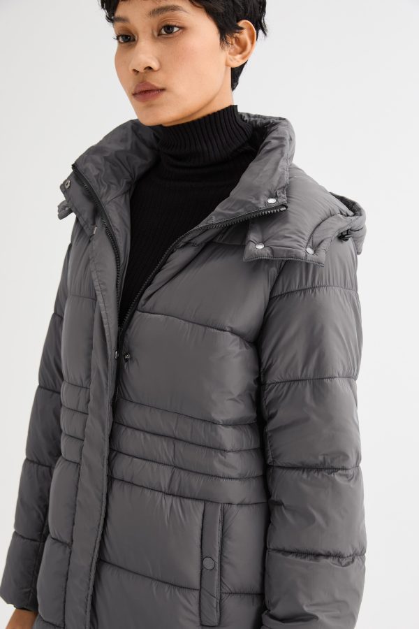 Long Hooded Quilted Lyrella Puffer Jacket - Image 41