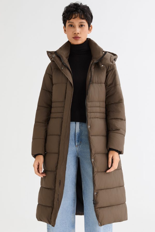 Long Hooded Quilted Lyrella Puffer Jacket - Image 5