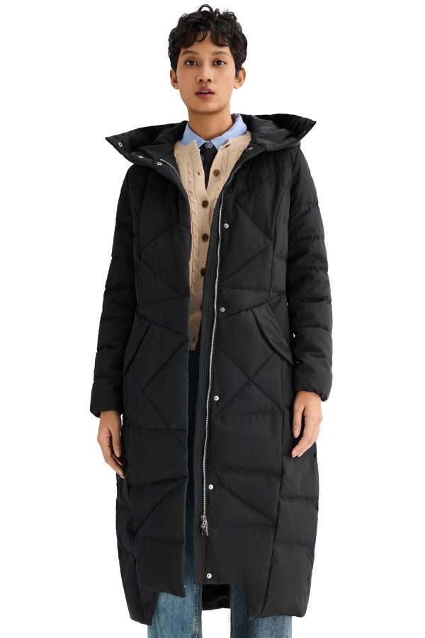 Long Maxi Down Coat with Hood - Image 39
