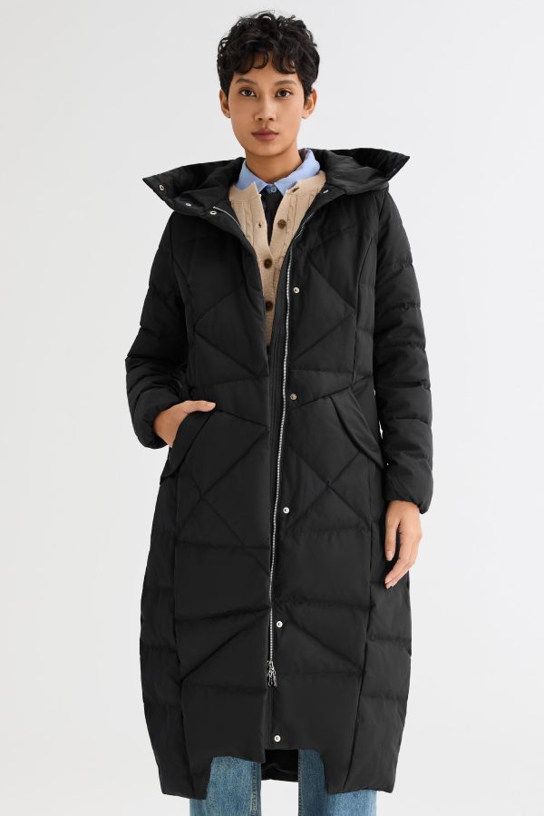 Long Maxi Down Coat with Hood - Image 37
