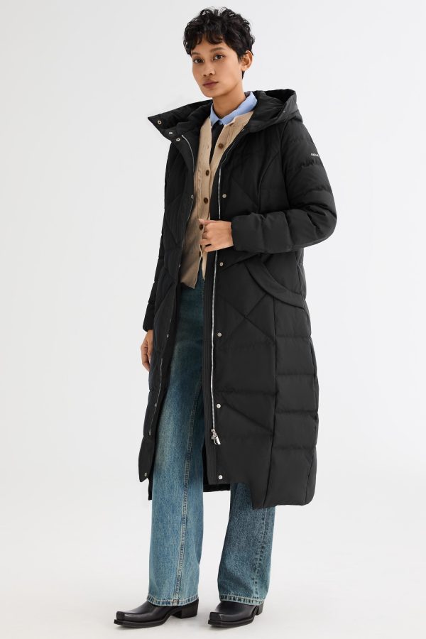 Long Maxi Down Coat with Hood - Image 42