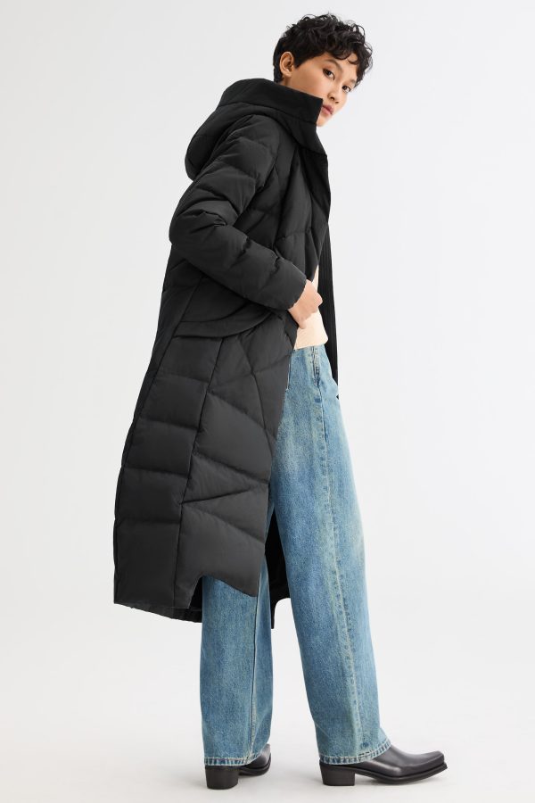 Long Maxi Down Coat with Hood - Image 43