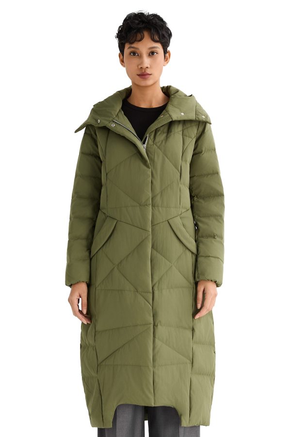 Long Maxi Down Coat with Hood - Image 13