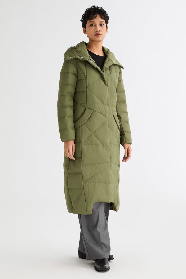 Long Maxi Down Coat with Hood - Image 12