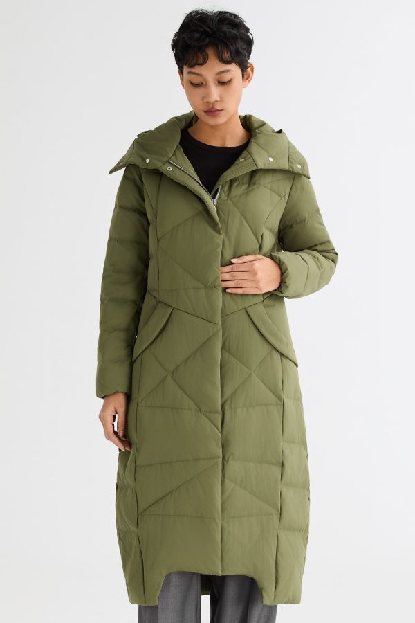 Long Maxi Down Coat with Hood - Image 18