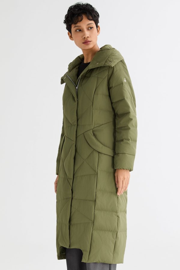 Long Maxi Down Coat with Hood - Image 16