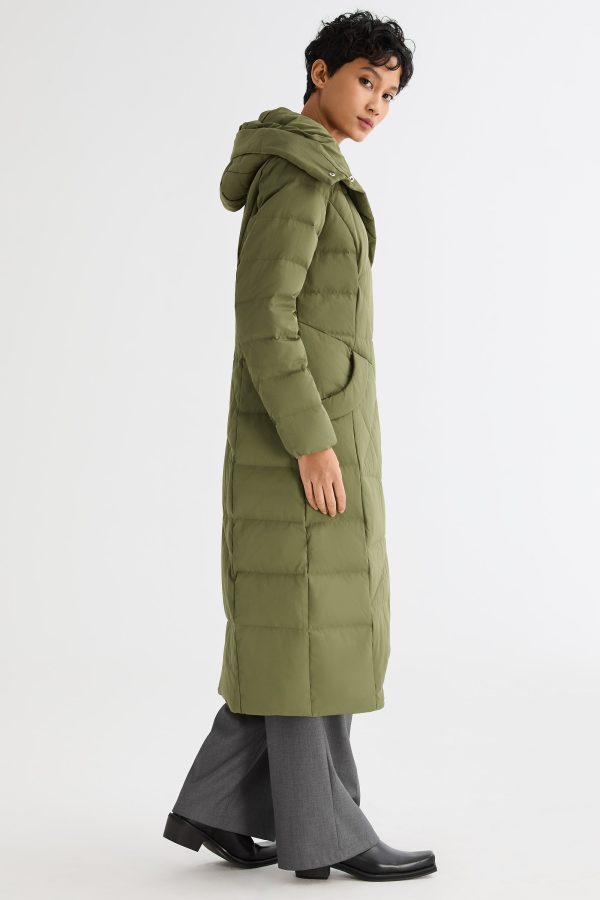 Long Maxi Down Coat with Hood - Image 17