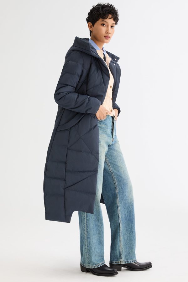 Long Maxi Down Coat with Hood - Image 47