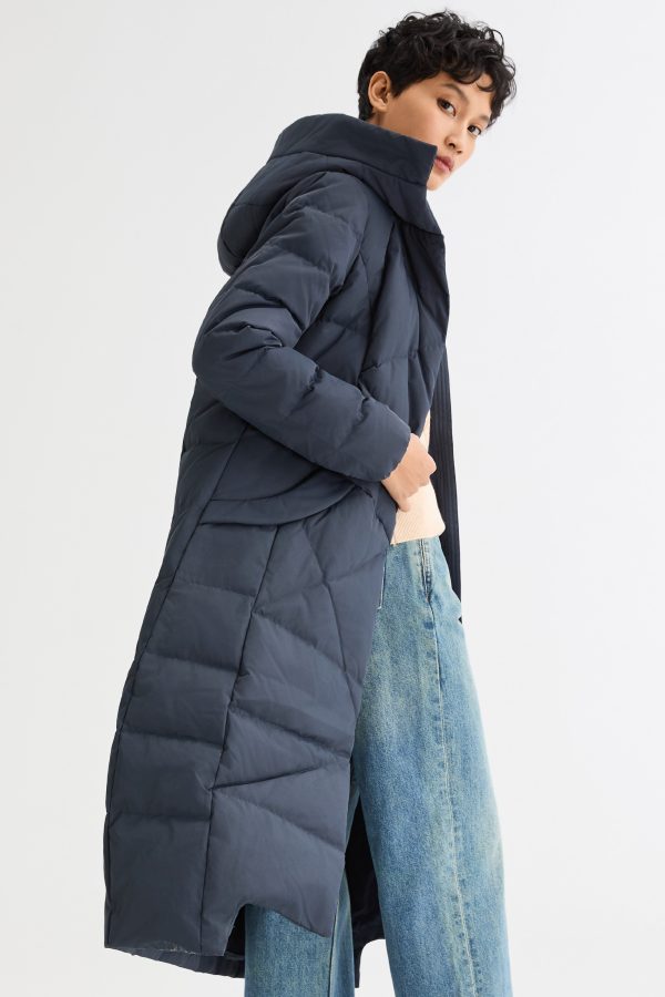 Long Maxi Down Coat with Hood - Image 52