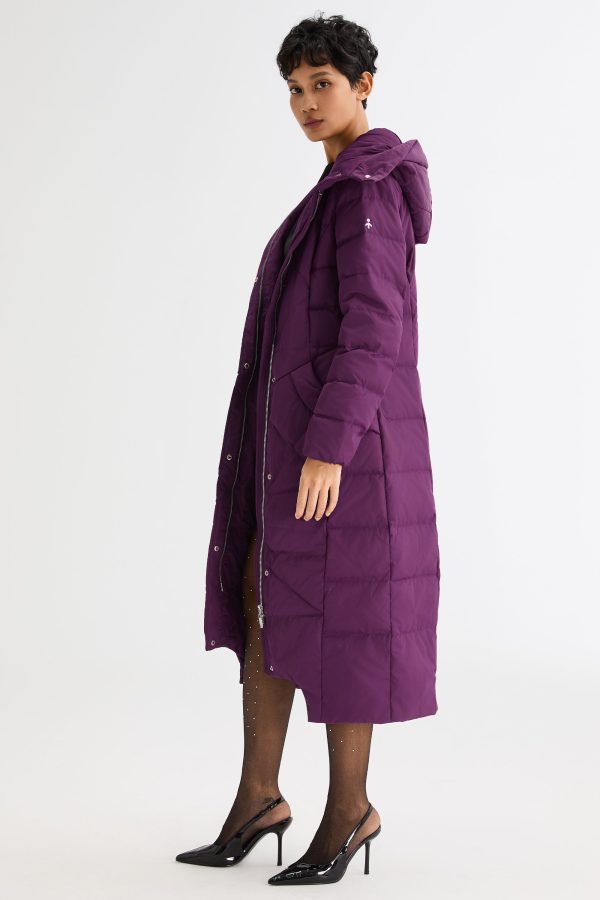 Long Maxi Down Coat with Hood - Image 58