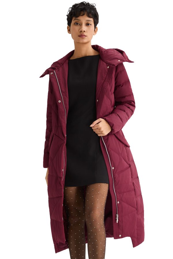 Long Maxi Down Coat with Hood - Image 2