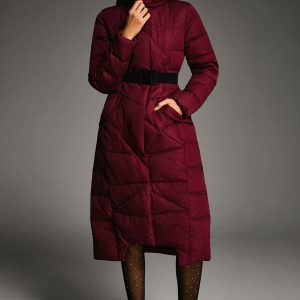 Long Maxi Down Coat with Hood