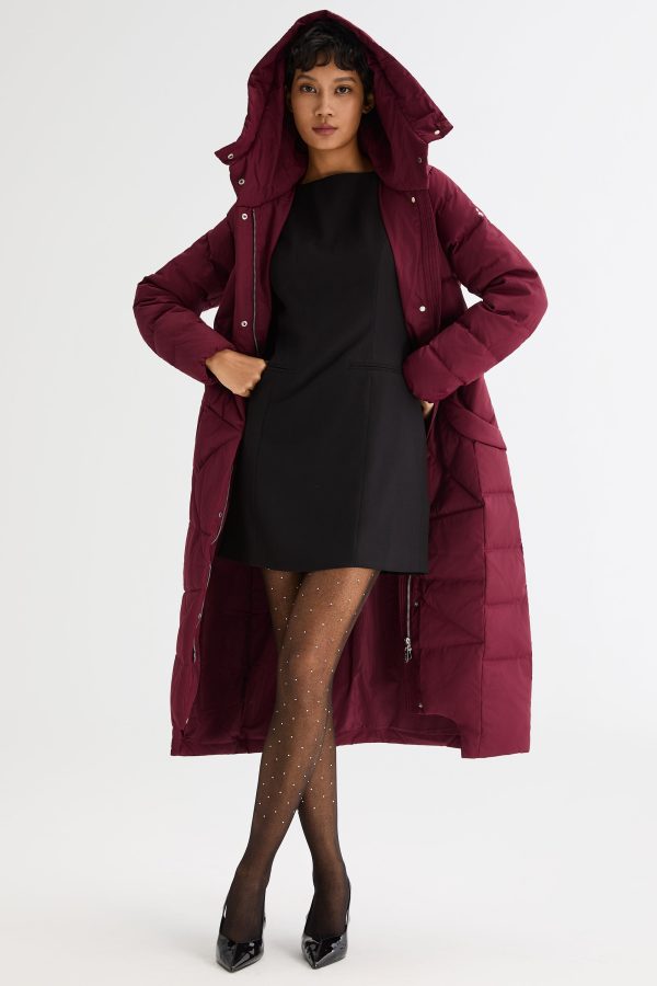 Long Maxi Down Coat with Hood - Image 5