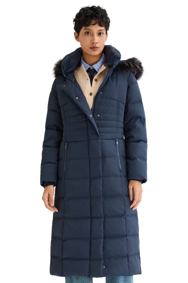 Long Puffer Down Coat with Hood Fur - Image 2