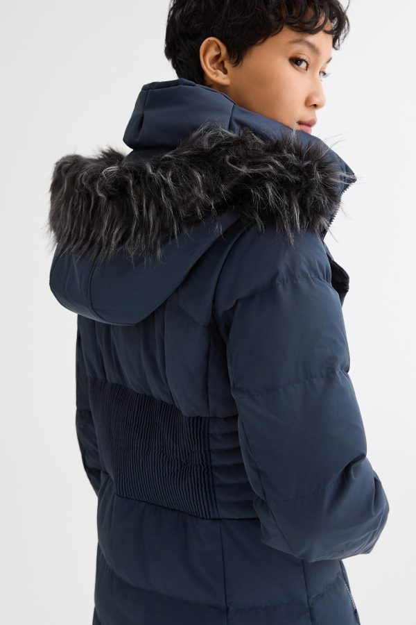 Long Puffer Down Coat with Hood Fur - Image 11