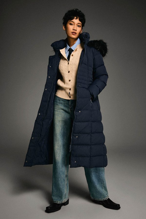 Long Puffer Down Coat with Hood Fur - Image 9