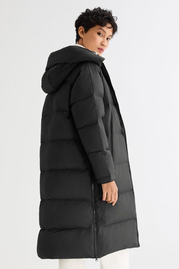 Long Puffer Down Jacket with Hem Slit - Image 23