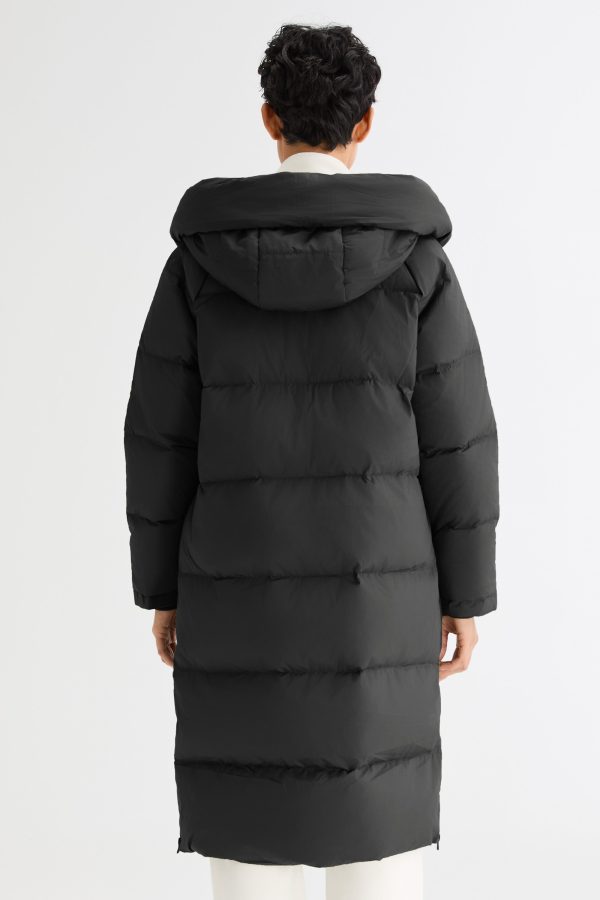 Long Puffer Down Jacket with Hem Slit - Image 20