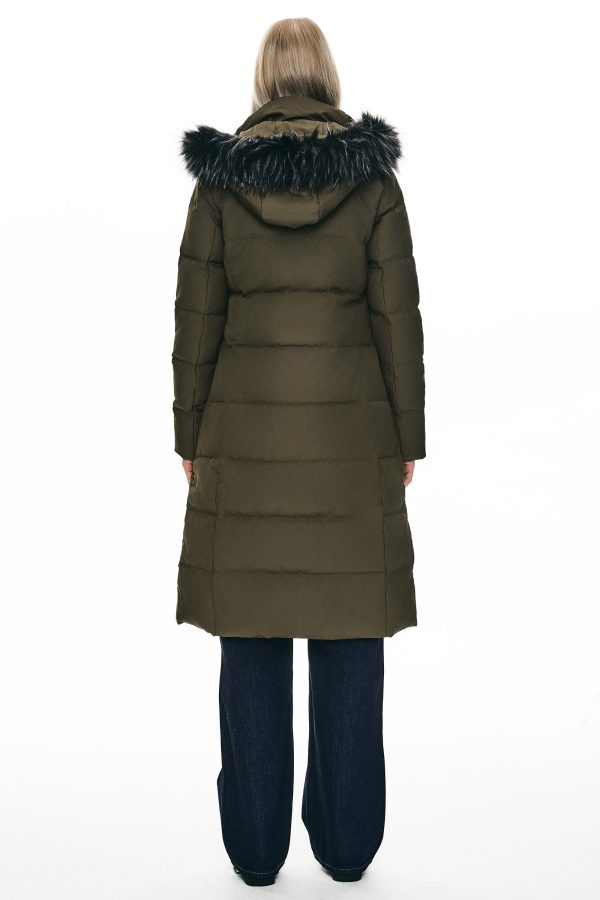 Long Puffer Faux Fur Hood Down Coat - Image 8