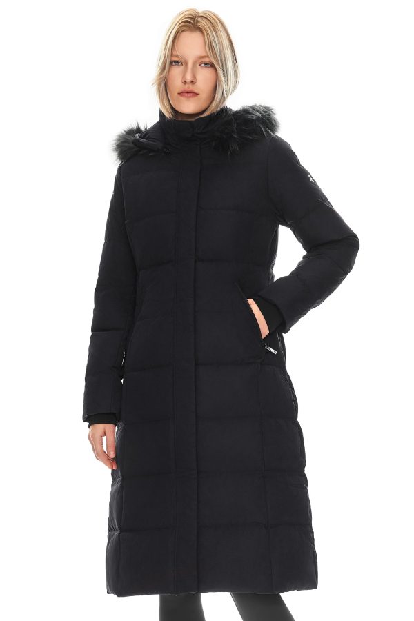 Long Puffer Faux Fur Hood Down Coat - Image 10