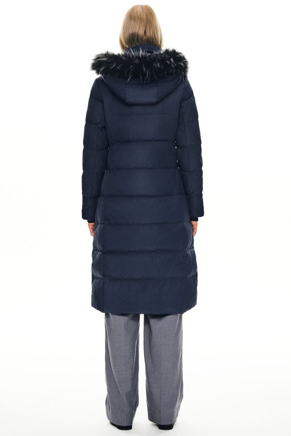 Long Puffer Faux Fur Hood Down Coat - Image 20