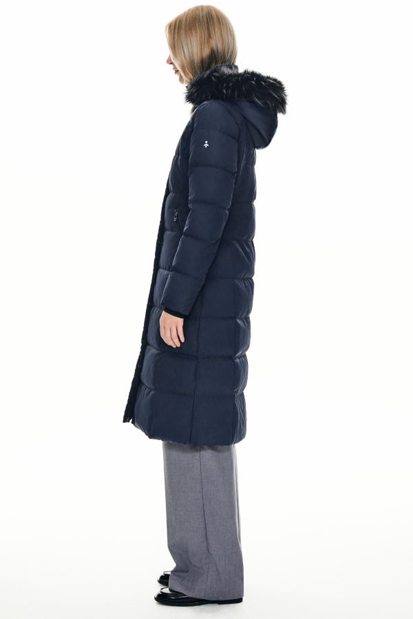 Long Puffer Faux Fur Hood Down Coat - Image 19