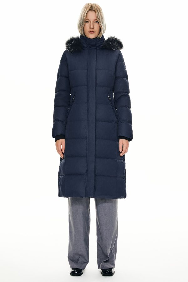 Long Puffer Faux Fur Hood Down Coat - Image 17