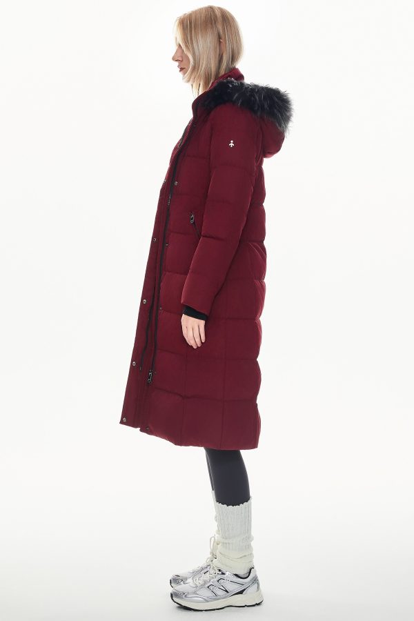 Long Puffer Faux Fur Hood Down Coat - Image 27