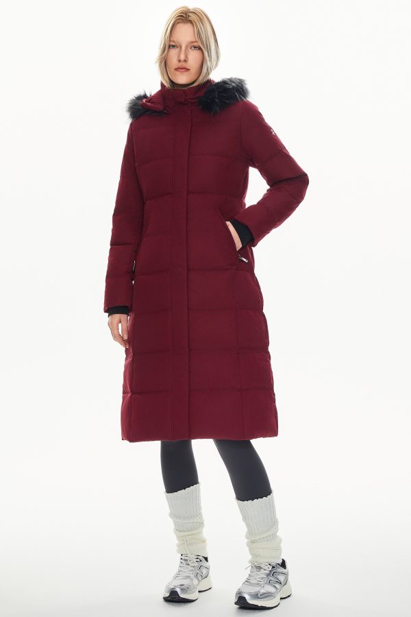 Long Puffer Faux Fur Hood Down Coat - Image 26