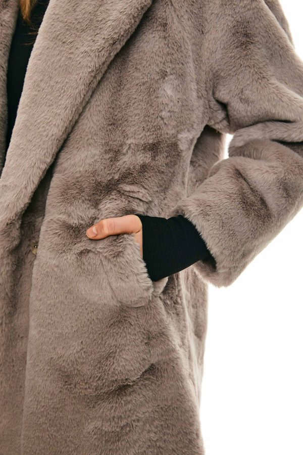 Long Sherpa Teddy Coat - Image 11