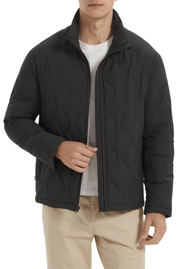 Lightweight Quilted Down Bomber Jackets Full Zip - Image 6