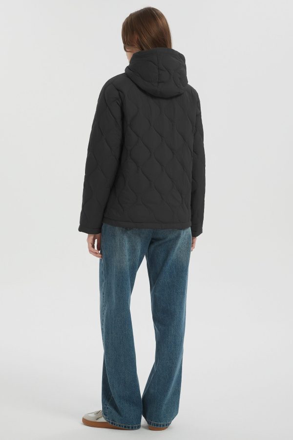 Quilted Down Jacket Lightweight Hooded - Image 3