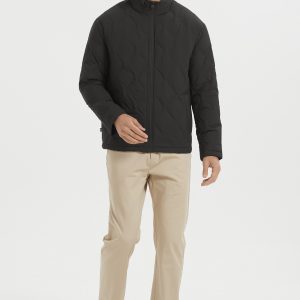 Lightweight Quilted Down Bomber Jackets Full Zip