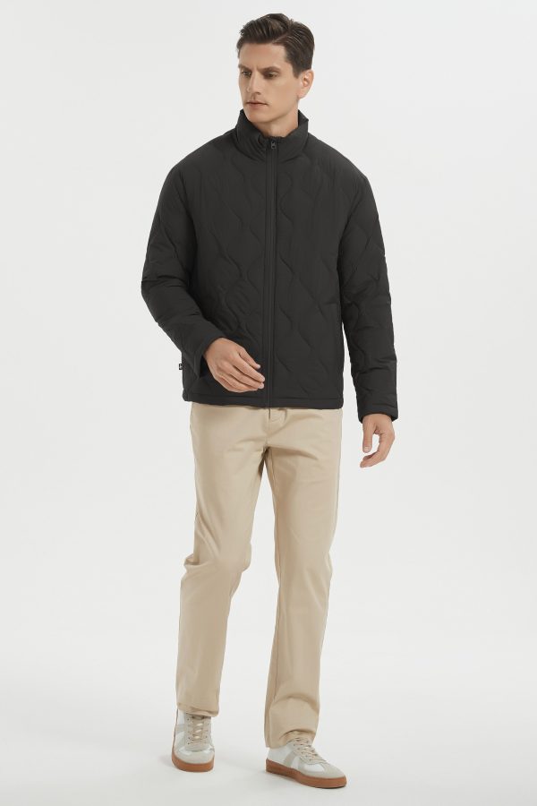 Lightweight Quilted Down Bomber Jackets Full Zip