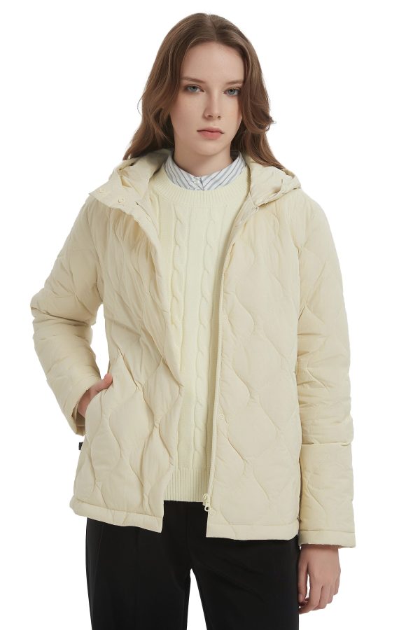 Quilted Down Jacket Lightweight Hooded - Image 6