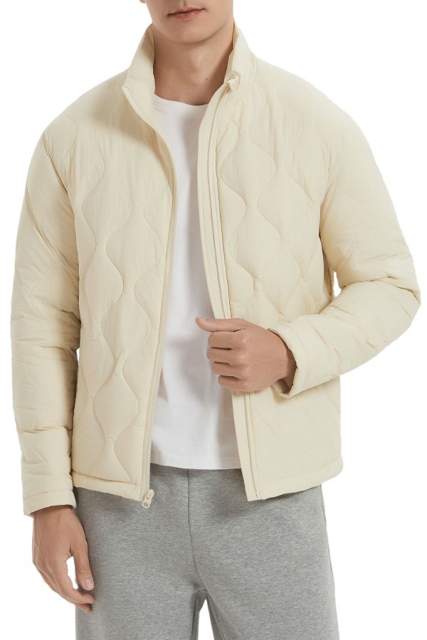 Lightweight Quilted Down Bomber Jackets Full Zip - Image 11