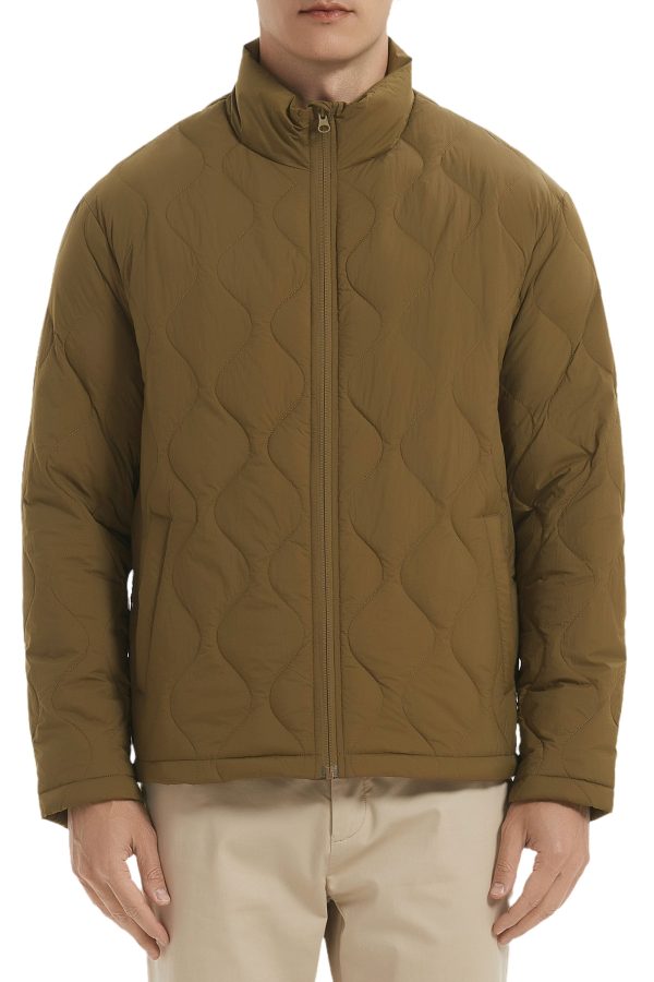 Lightweight Quilted Down Bomber Jackets Full Zip - Image 18