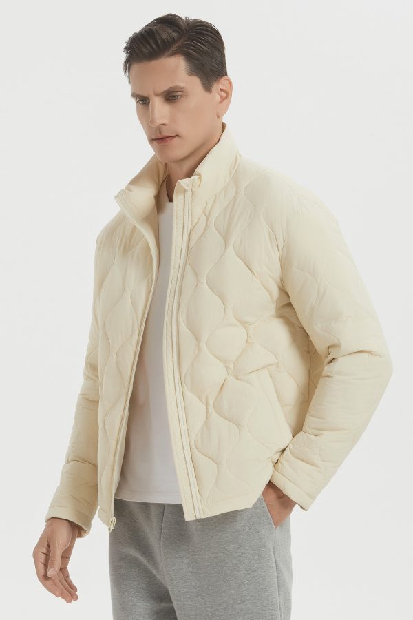 Lightweight Quilted Down Bomber Jackets Full Zip - Image 8