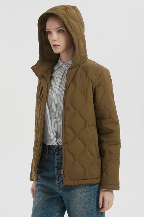 Quilted Down Jacket Lightweight Hooded - Image 15