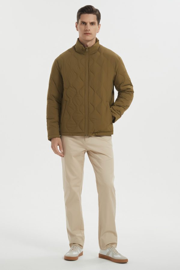 Lightweight Quilted Down Bomber Jackets Full Zip - Image 12